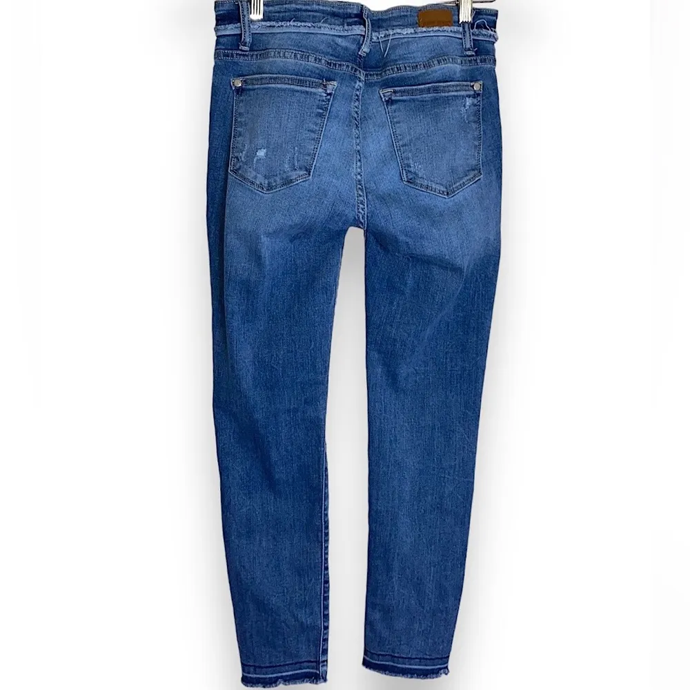 Judy blue frayed hem distressed jeans - Image 2