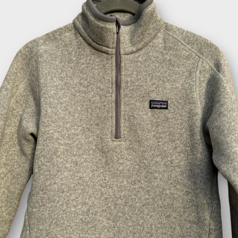 Better Sweater Marked Grey Mock Neck Quarter Zip-Up - Image 2