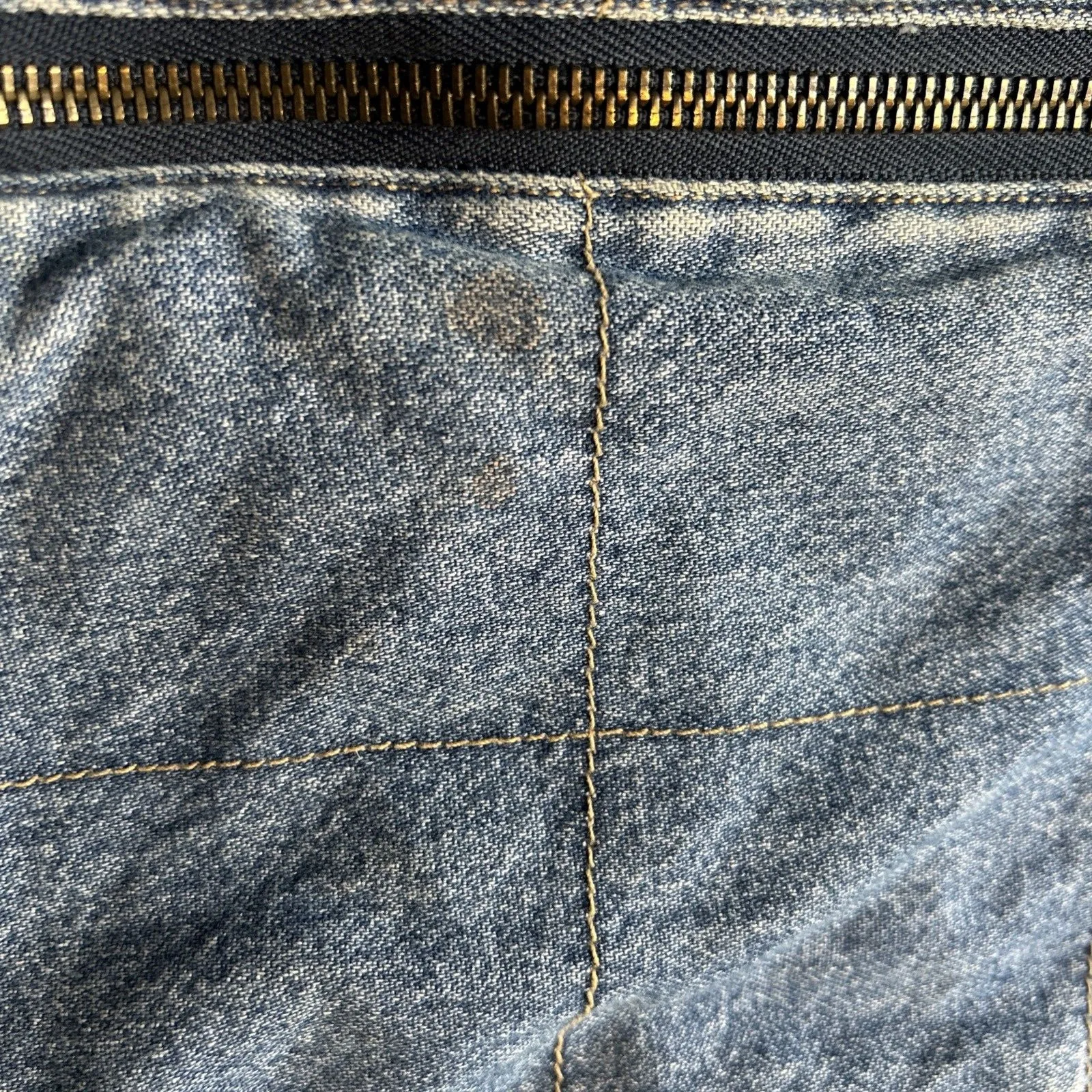 Vtg Gloria Vanderbilt denim full zip reversible vest hoodie women's sz Small 90s - Image 10