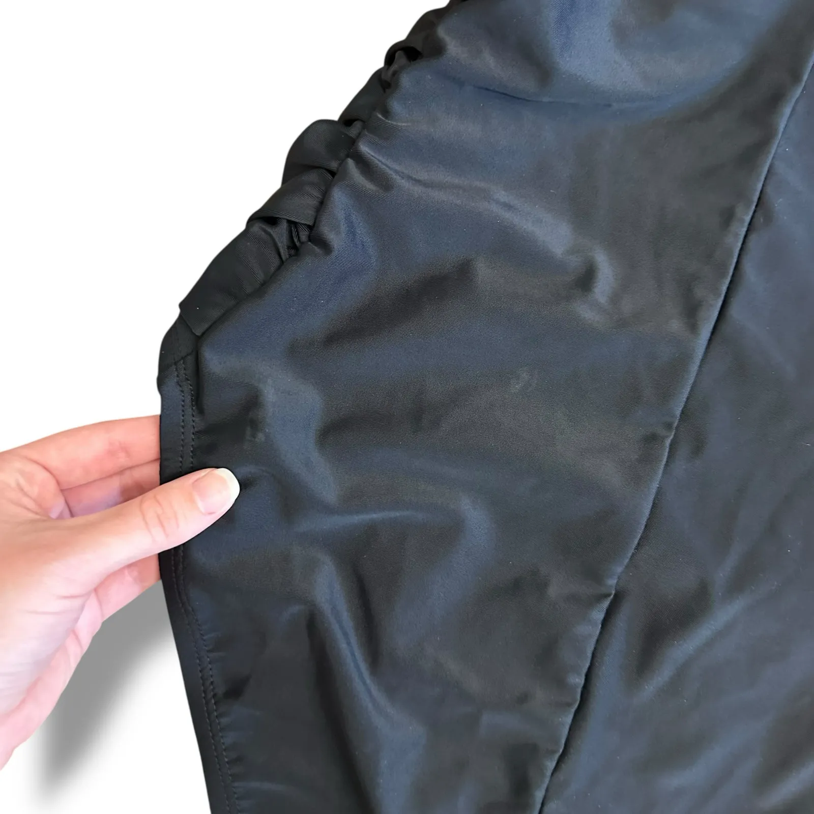 Bleu Rod Beattie Black One Piece Swimsuit Women’s Size 8 Ruched Lace Up Bust - Image 7