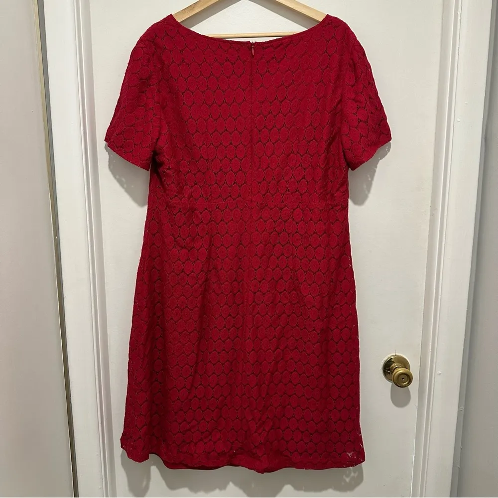 Rabbit Rabbit Rabbit Dress Size 18 Red Short Sleeves Fit‎ And Flair Women Dress - Image 5