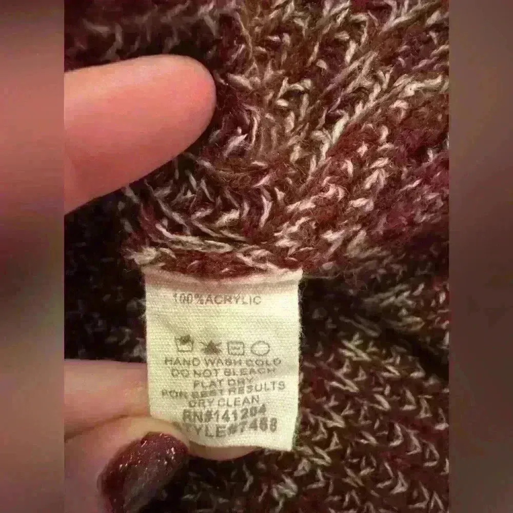 Women’s Burgundy Hem&Thread Sweater - Image 5