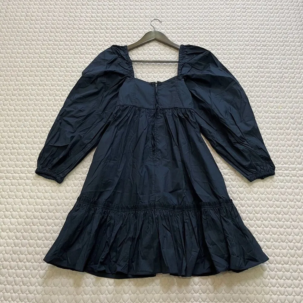 NWOT Ulla Johnson Alita Fully Pleated Mini Dress Black Size 4 Cotton - Image 11
