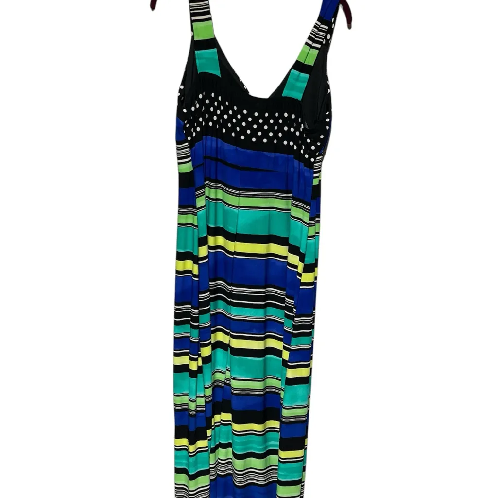 FRESH OF LA (1X) MULTI COLORED/PATTERNED MAXI DRESS WITH EMPIRE‎ WAIST NWOT - Image 2