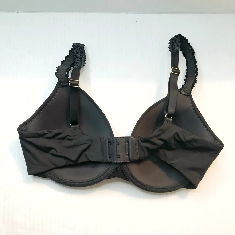 Natori Bra Pure Luxe Underwire T-Shirt / Lace Body Double Underwire Sz 32D GUC - Image 5