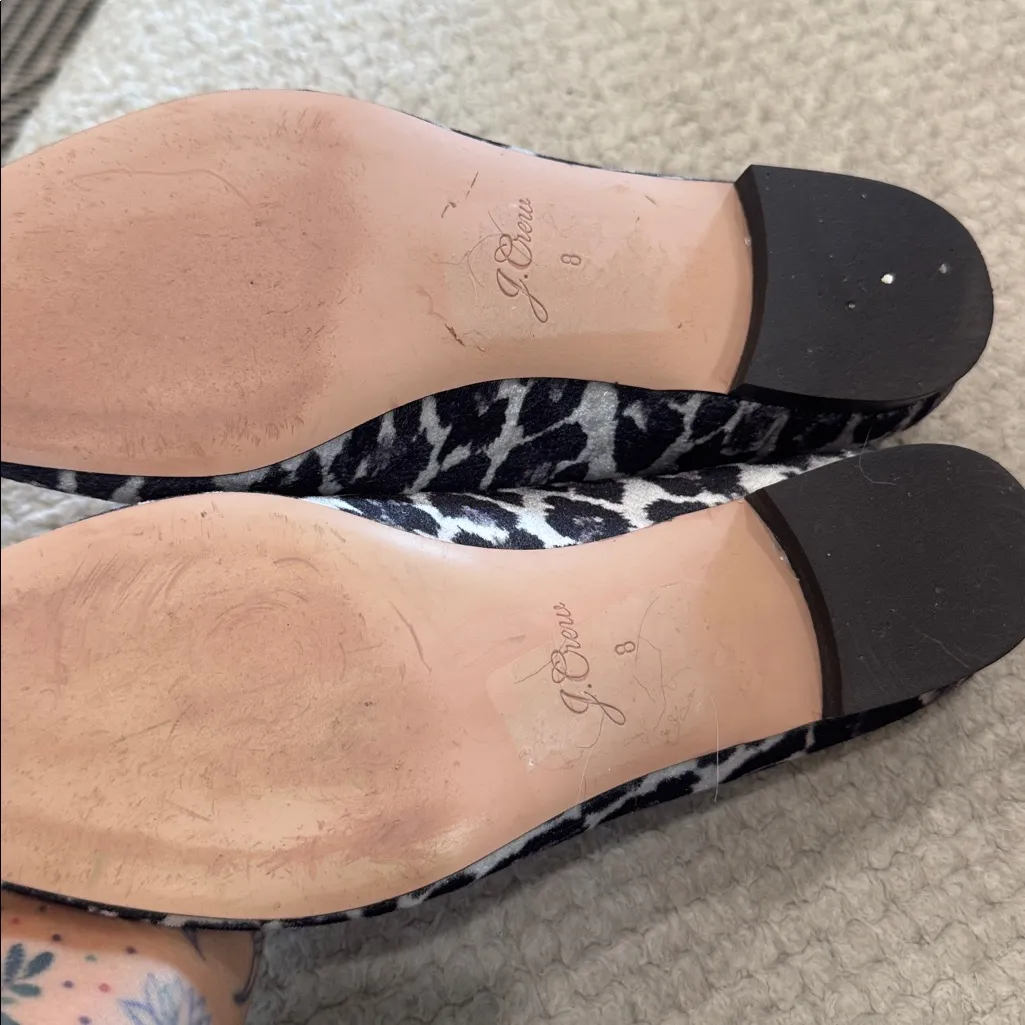 J CREW Velvet Leopard Convertible Smoking Slippers Loafers J7650 8 - Image 7