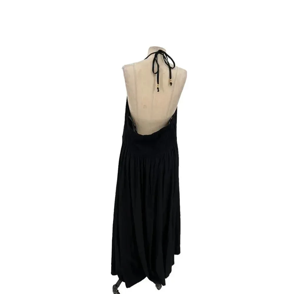 City Chic Plait Detail Maxi Dress Black Halter Jersey Size L / Plus‎ Size 20 - Image 8