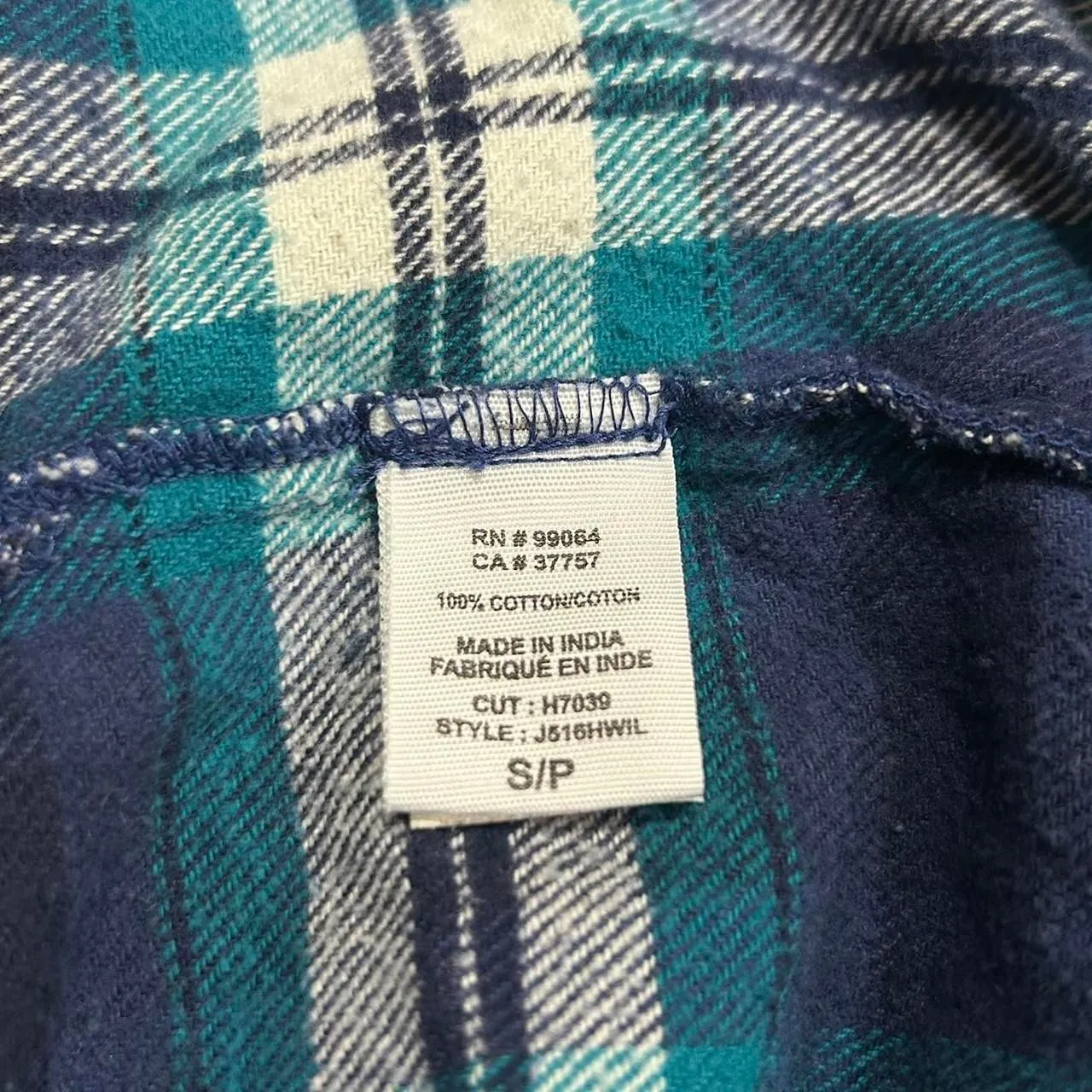 Billabong  Blue Plaid Raw Hem Flannel - Image 7