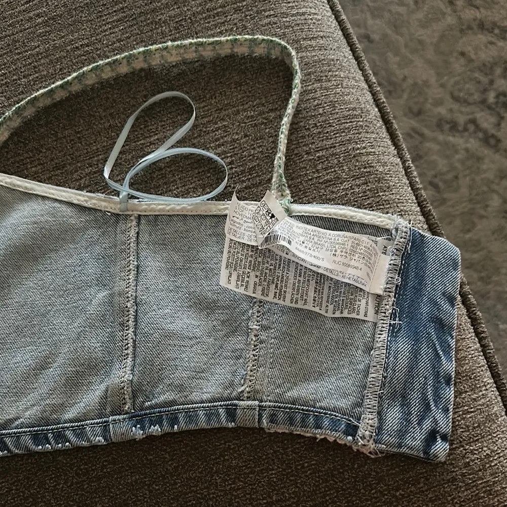 NWT Zara denim crop top small - Image 5