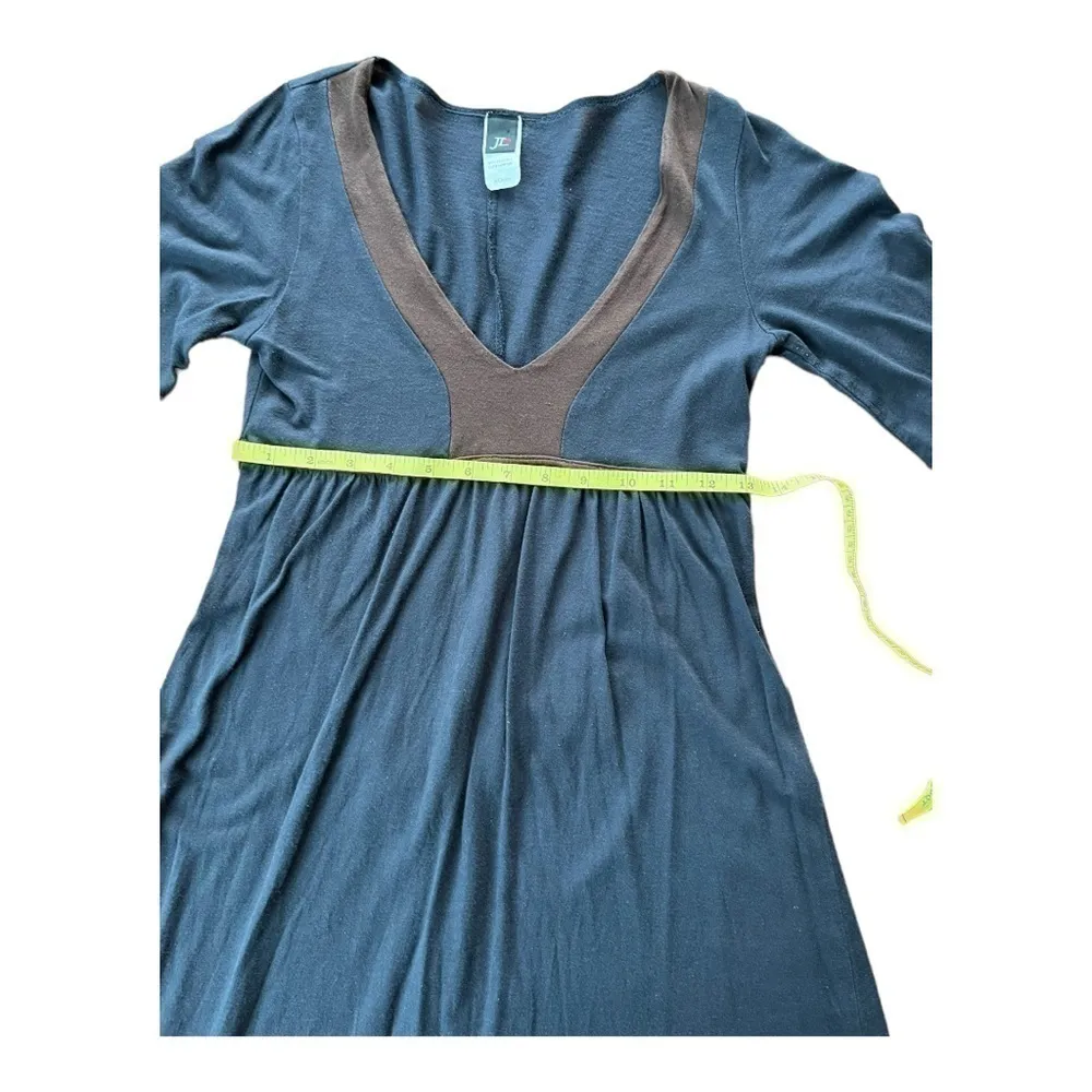 JLHEART Long Sleeve V-Neck Knit Tunic A Line Mini Dress, Size Small - Image 6