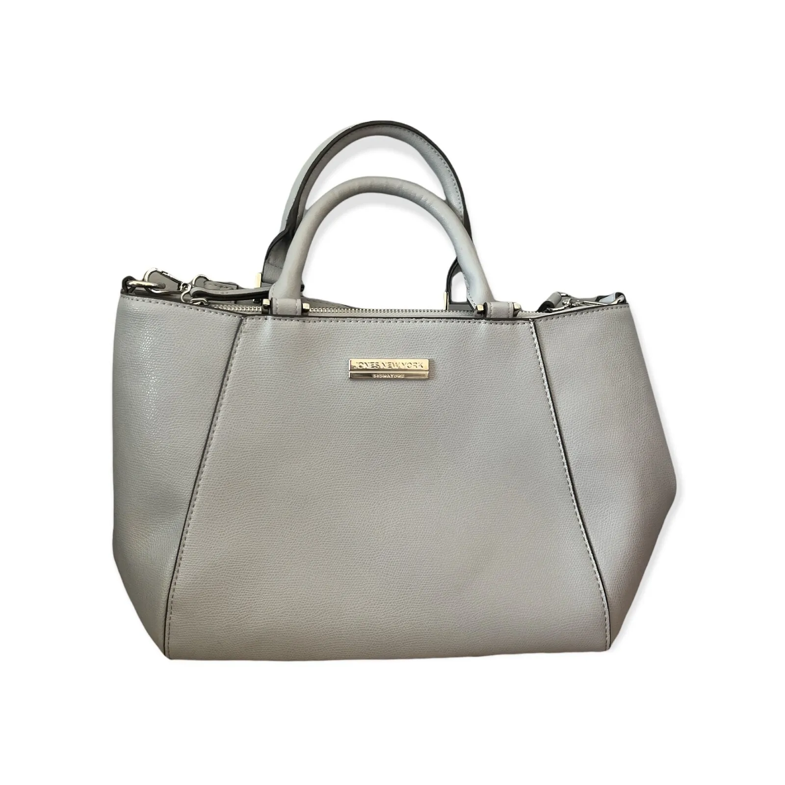 NWOT NINE WEST handbag PURSE GRAY long Strap & Handles 9x6x13 - Image 2