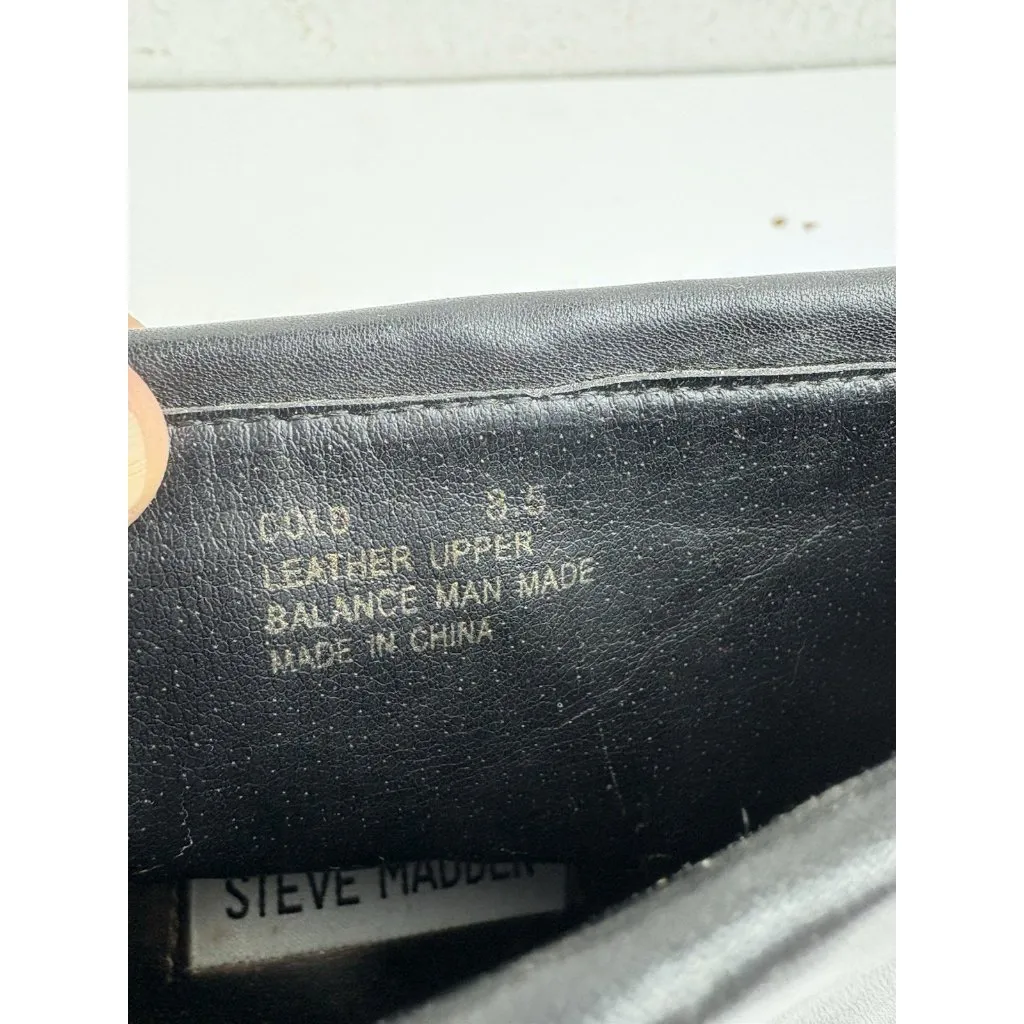 Steve Madden Bootie Heels Womens 8.5 Black Leather Witchy Whimsigoth Fairygrunge - Image 12