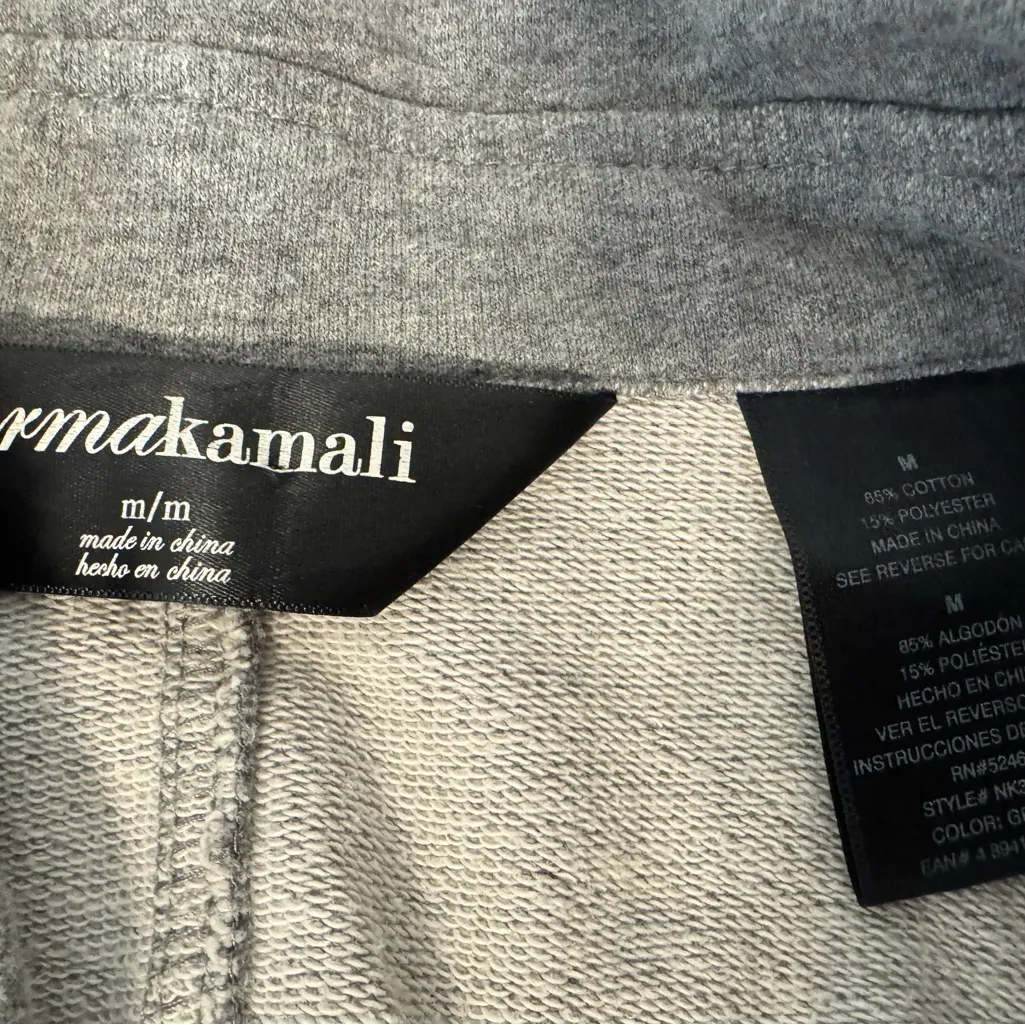 Norma Kamali Gray Blazer Double Breasted Pockets Jacket Sweatshirt Size Medium - Image 9