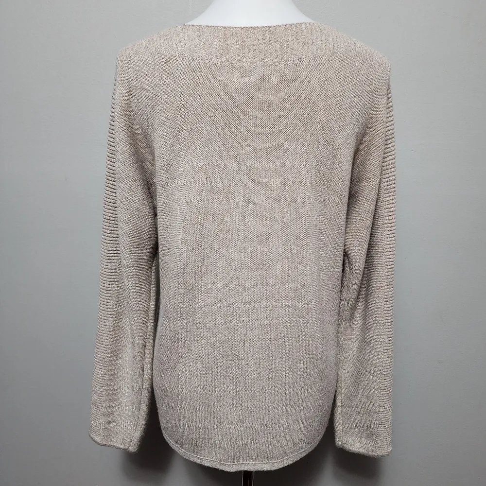 Talbots Gols Shimmer Bateau Neck Dolman Sleeve Sweater Size Medium - Image 6