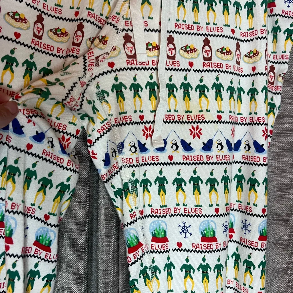 Hanna Andersson Elf Fairisle Long John Pajama Pants in Size Extra Extra Large White - Image 6