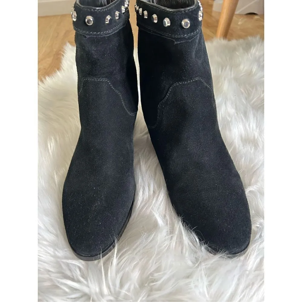 Michael kors black booties size 9m suede small heel - Image 2