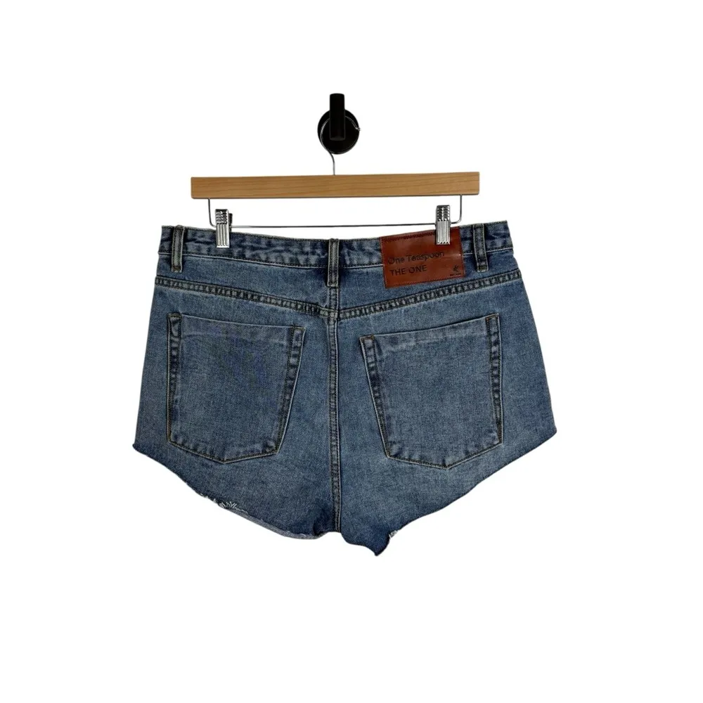 NWOT One Teaspoon The One High Waist Cheeky Denim Shorts - Hollywood 34 - Image 7