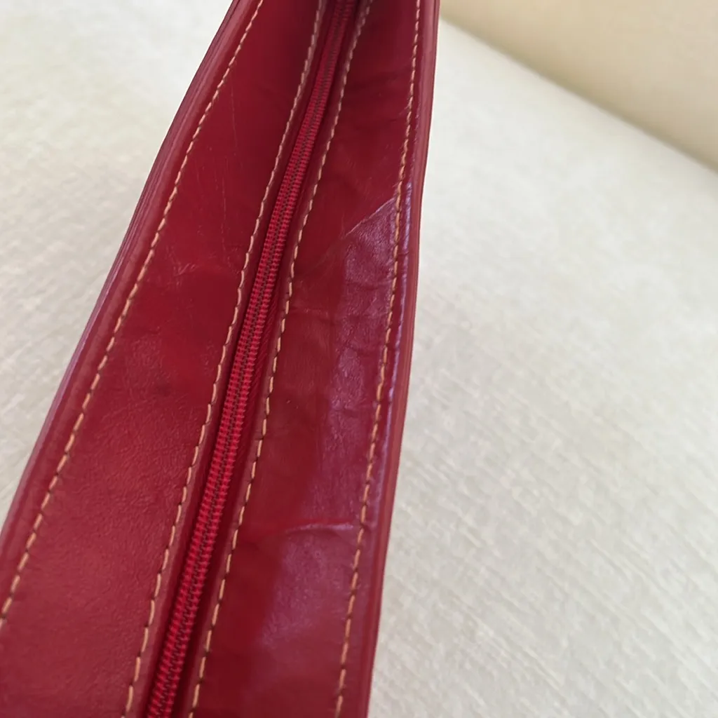 Vintage San Marco purse dark red colour - Image 10