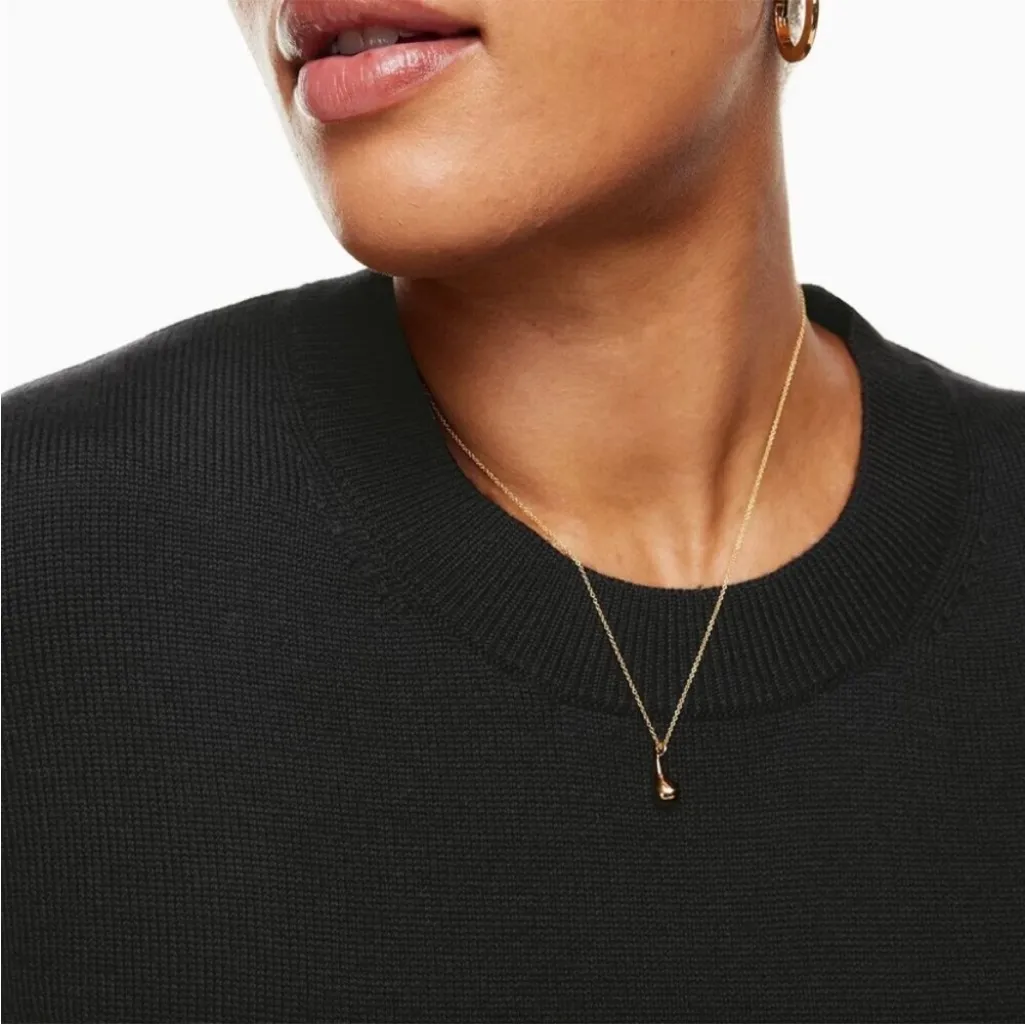 Aritzia Wilfred Endless Summer Merino Wool crew neck black sweater size large - Image 2