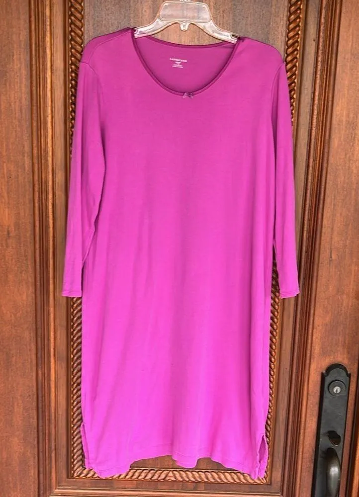 Vintage Land End XS Violet Cotton Gown - Image 7