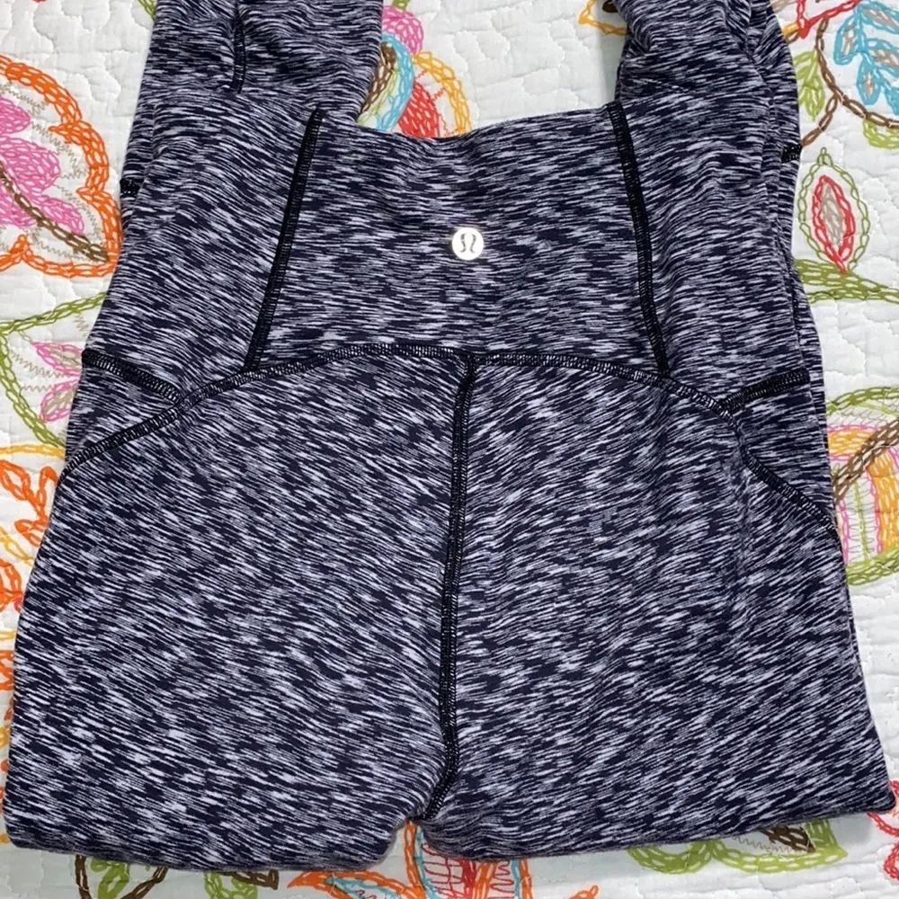 Lululemon Ready to Rulu tights size 4 space dye ruched sweat wicking hidden pckt - Image 6