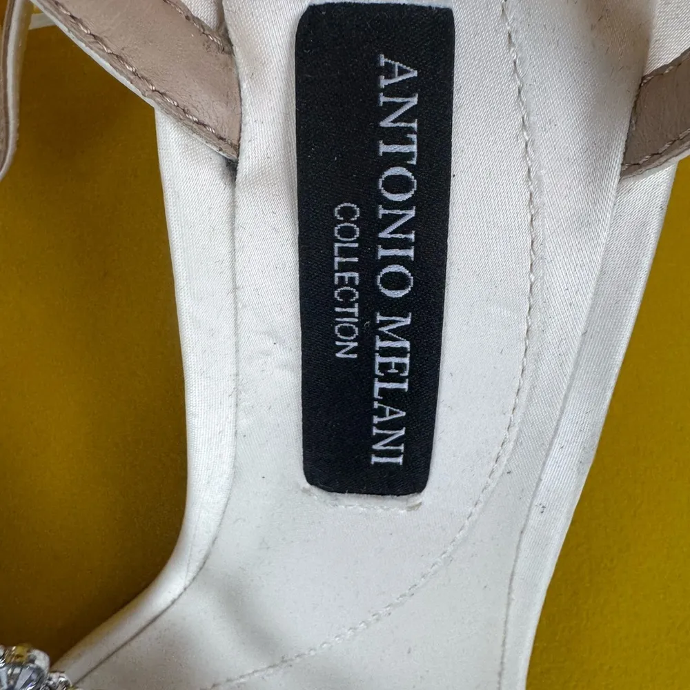 ANTONIO MELANI White Crystal Embellished Heels Size 9M - Image 11