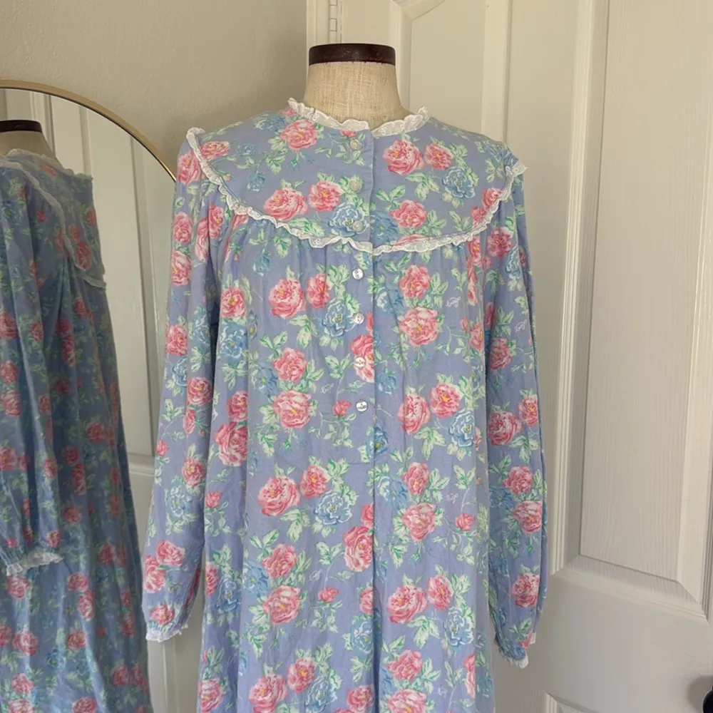 Lanz of Salzburg rose nightgown Blue Size L - Image 8
