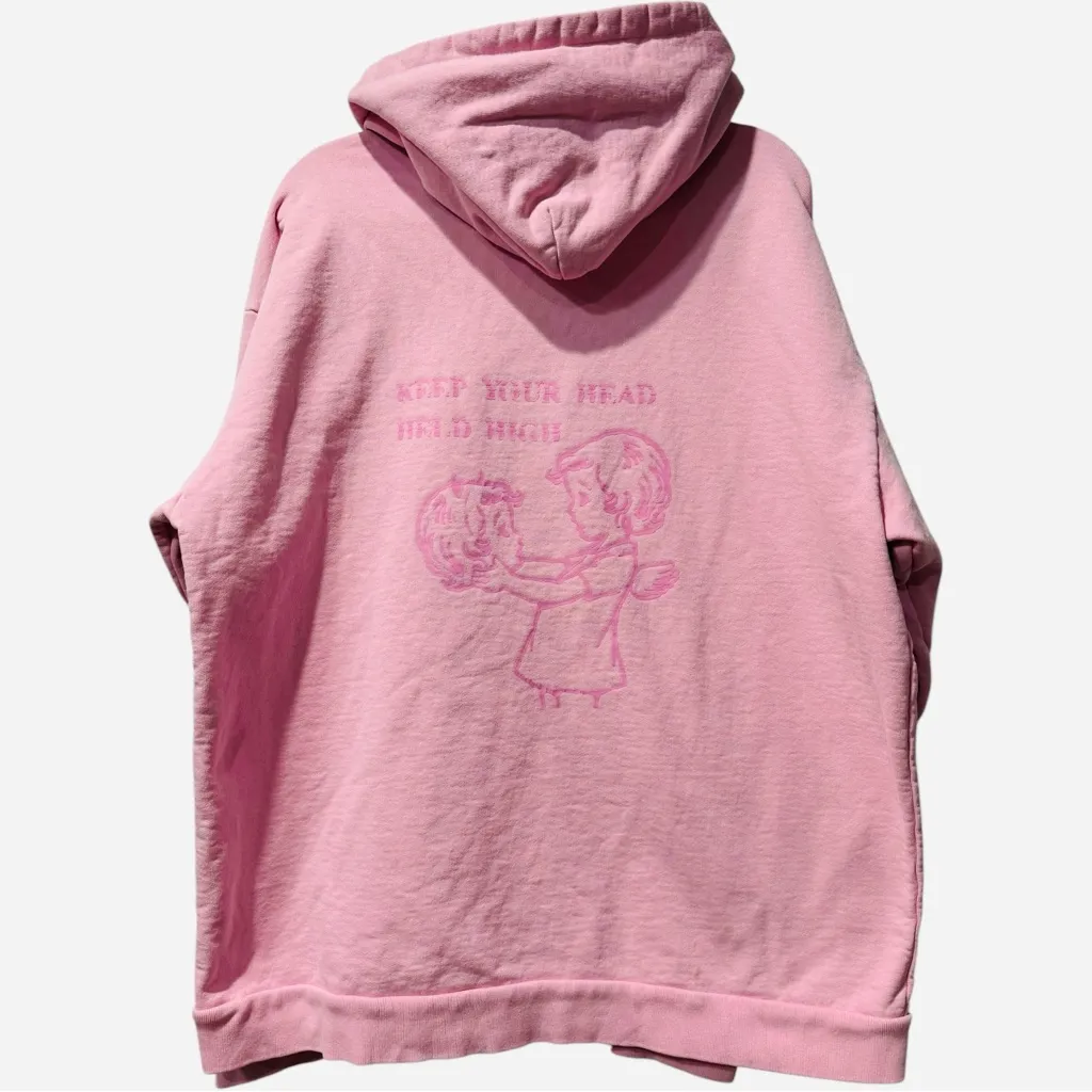 Boys Lie Dangerous Affection Thick Hoodie Dress in Baby Pink Oversized‎ One Size - Image 3
