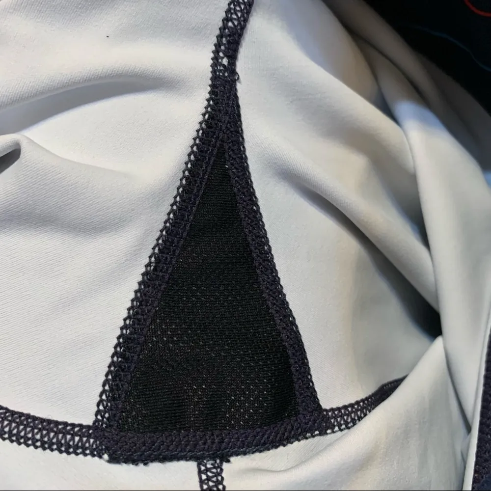 Athleta Multi-stripe Navy Rainbow Sonar Cropped Leggings Tights size Small - Image 8