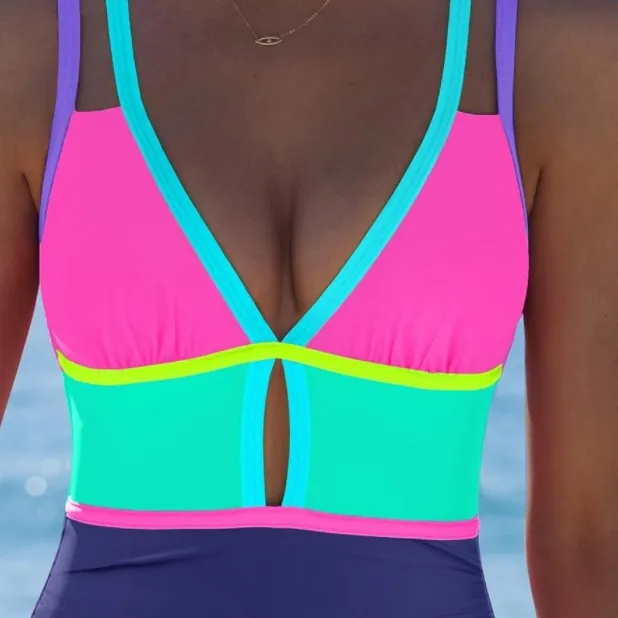 NWT Popvil One Piece Swimsuit XL Pink - Image 3