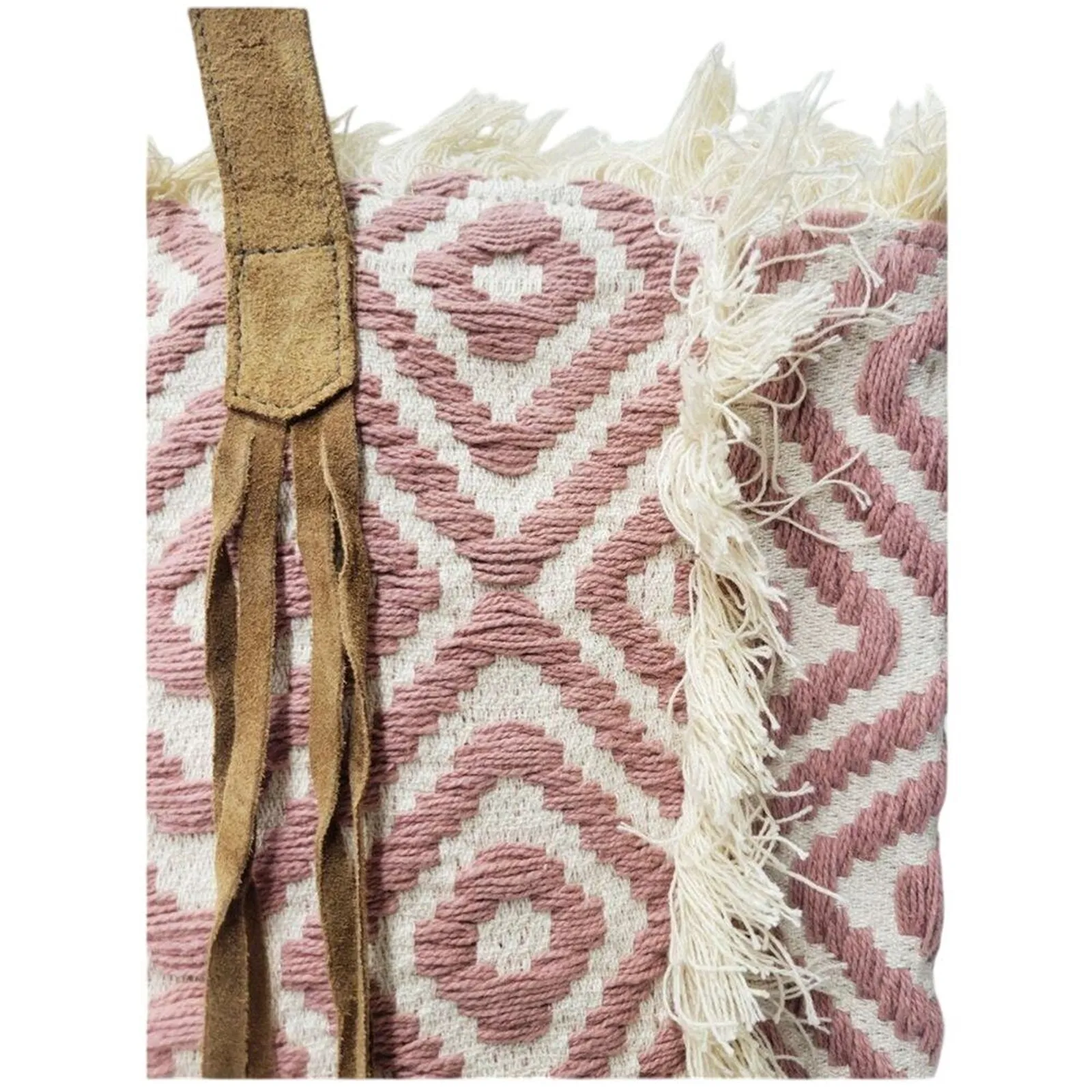 RAJ Michelle Frayed Tote Bag Rosewood, New with Tag MSRP $165 Pink - Image 2