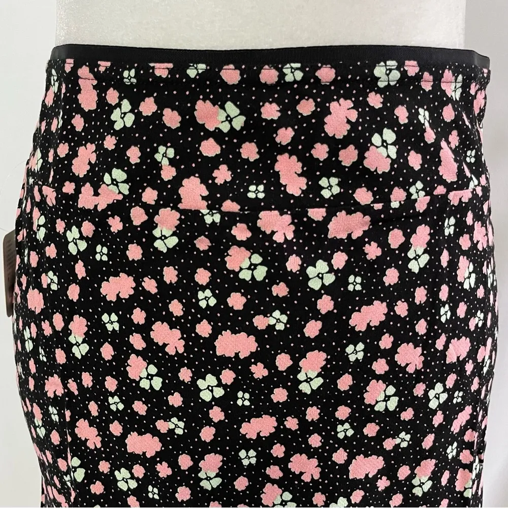 New  ​IRL Floral Print Slip Skirt Black Pink Combo Size 8 - Image 8