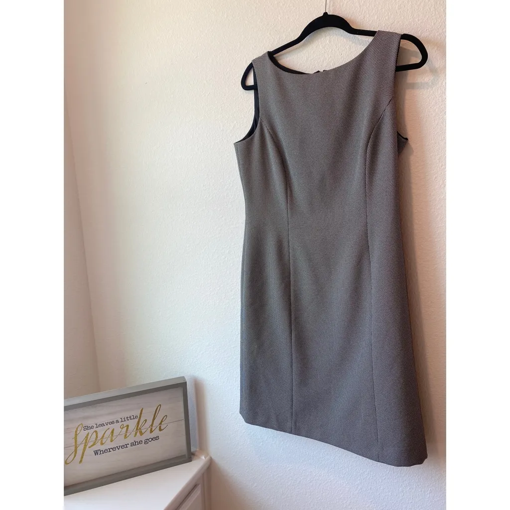 Tahari Arthur S. Levine Gray Sleeveless Midi Sheath Dress | Size 10 - Image 2