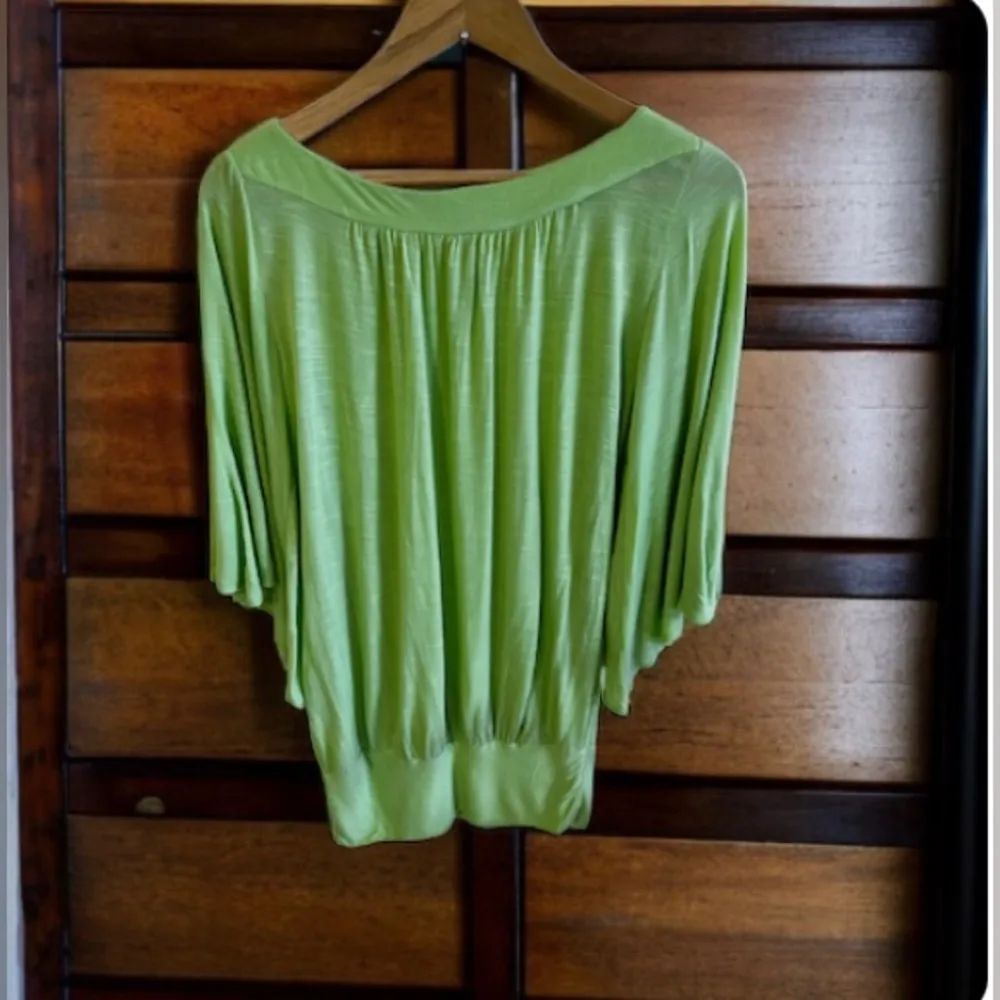Rampage Long Sleeve Tunic - plus Size S. Lightweight wide sleeve kimono green - Image 10