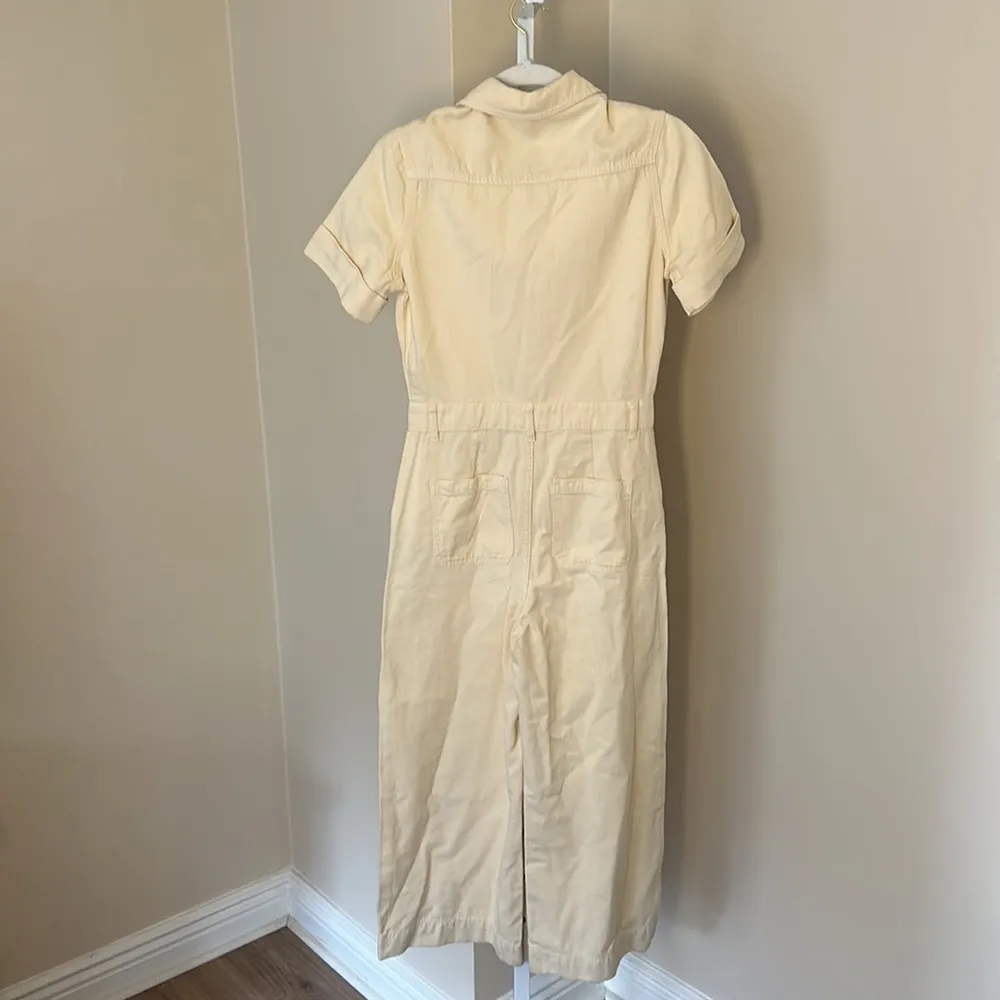 MAJE Pytie Zip-Up Short-Sleeve Cotton Jumpsuit Small - Image 6