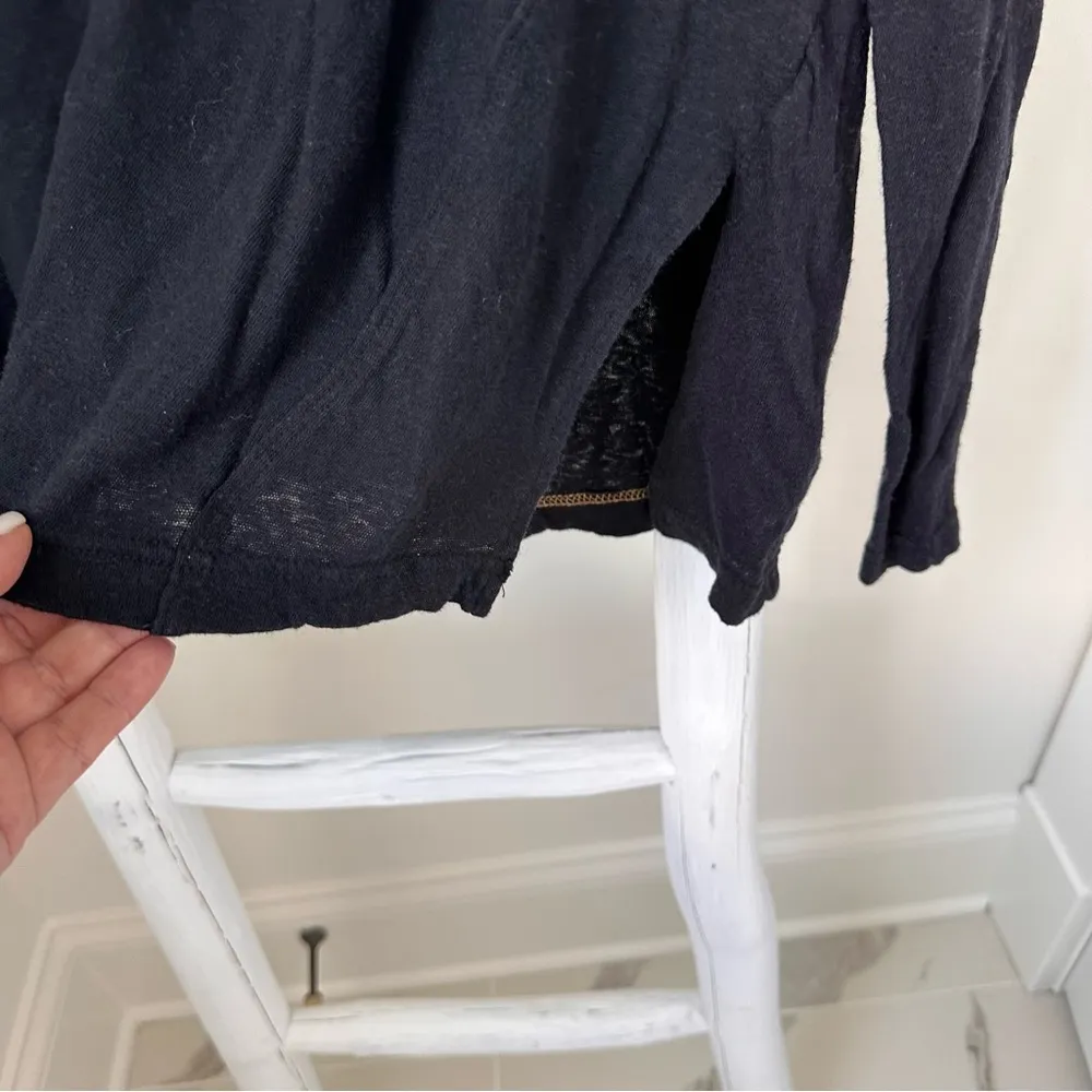 Long Sleeve Embroidered and Lace Detail Shirt SZ Small - Image 6