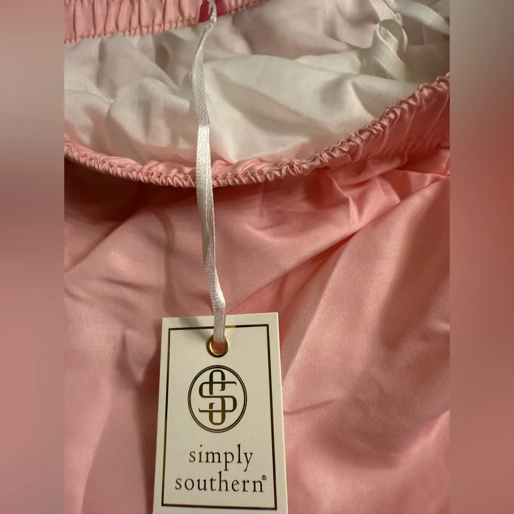 Simply Southern Pink Preppy Candy Coral Insert Simply Run Shorts - size XXL - Image 9