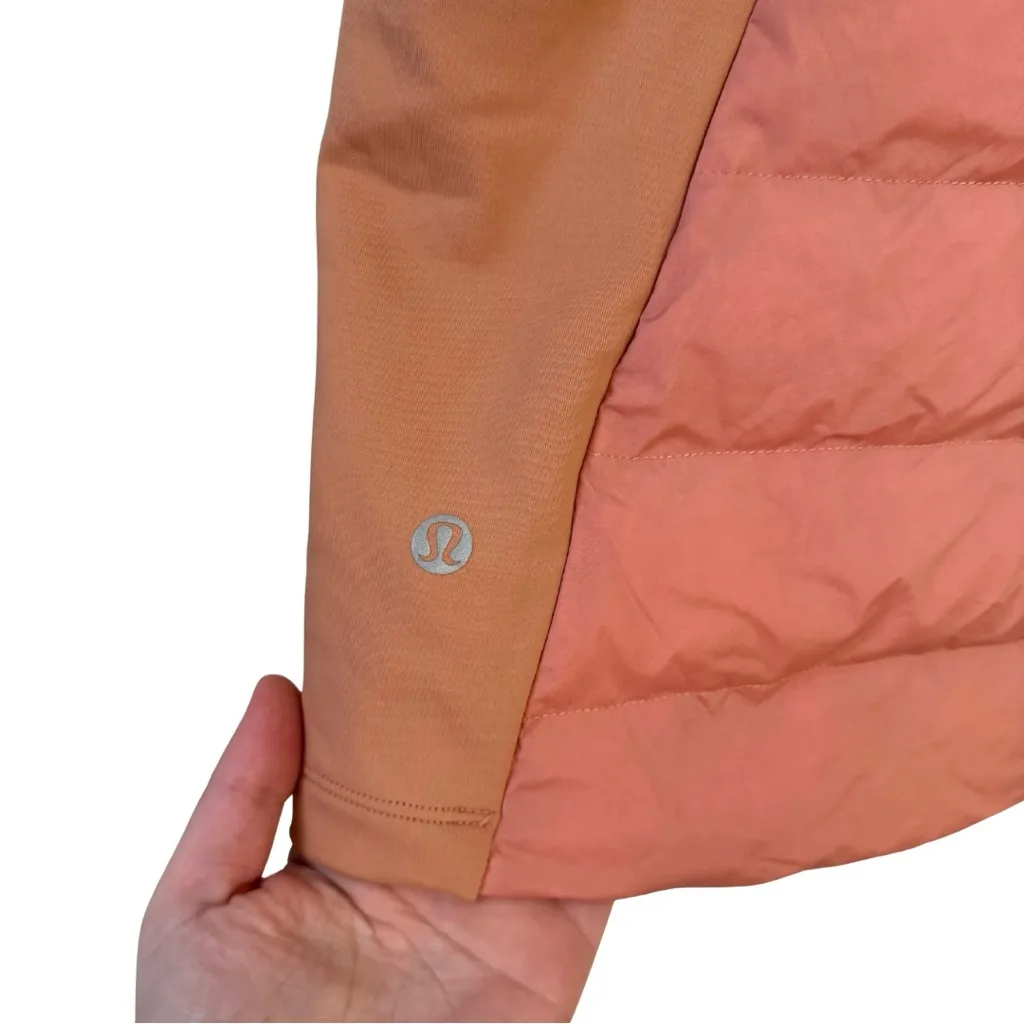 Lululemon Down For It All Vest Shine Pink Savannah Peach 8 Goose Down Puffer Run - Image 5