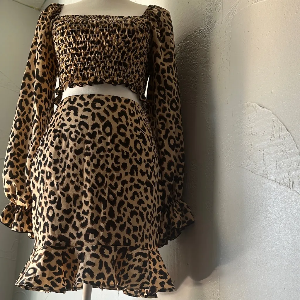 Shop 17 Leopard Print Skirt Set - Image 7