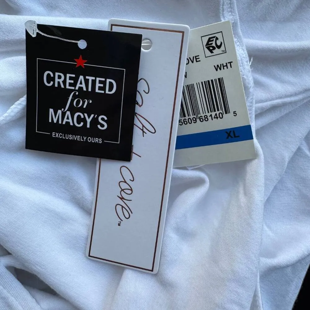 SALT + COVE Knit Plunge Strappy Swim Beach Coverup Dress White NWT Womens XL - Image 6