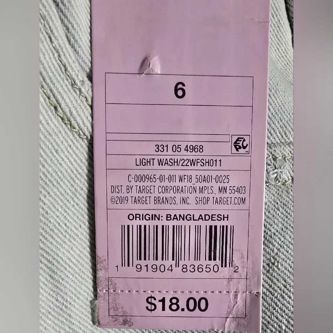 Wild Fable Light Blue Denim Shorts Sz 6  & Eco Warrior White Tee Sz M - Image 15