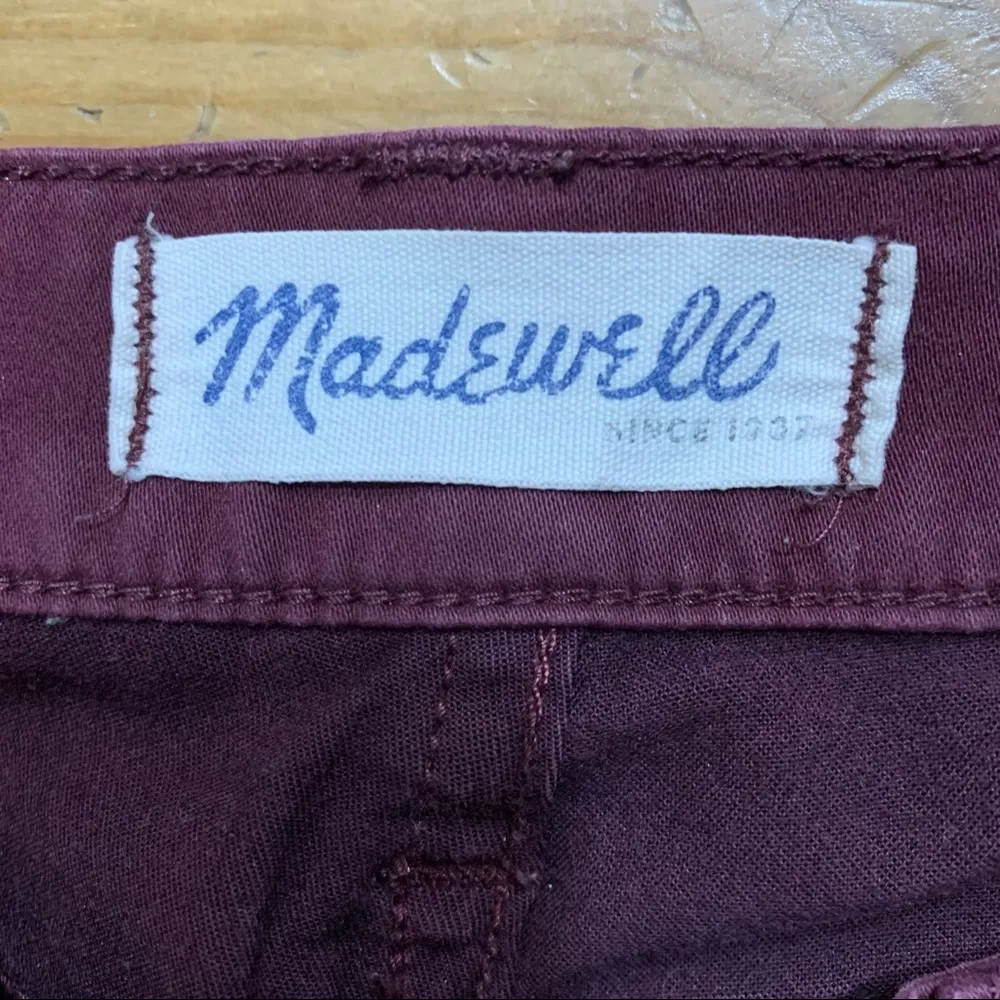 Madewell Skinny Skinny Low Rise Maroon Jegging Jeans Size 26 - Image 3