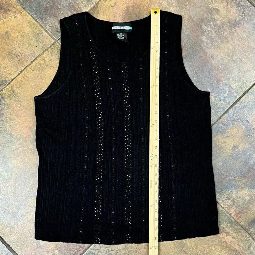 Requirements Women’s Sleeveless Beaded Tank 2X - Image 7