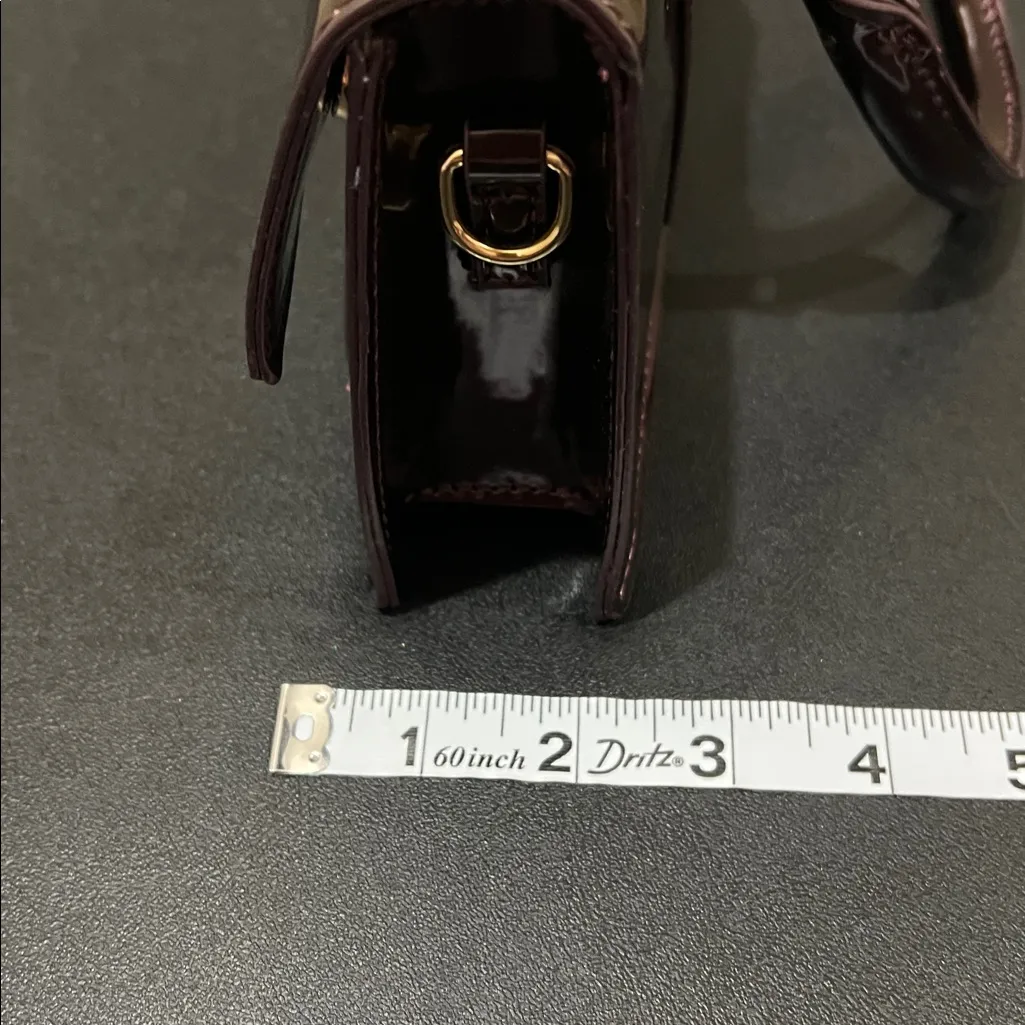 ALDO | Wine Patent Faux Leather Satchel w/ Matching Crossbody Strap - Image 11