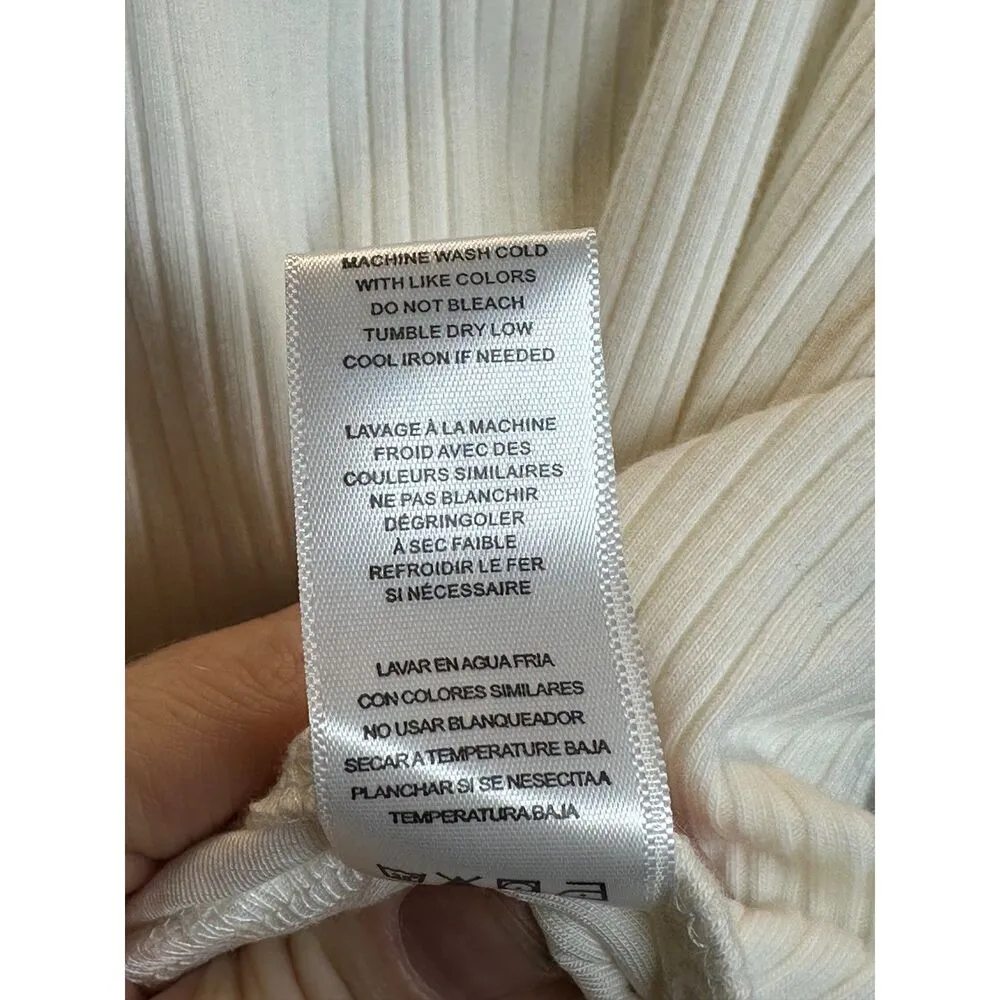 Good American Women's GB0299 Size 3 Ivory Ribbed One Piece Bodysuit NWT - Image 5