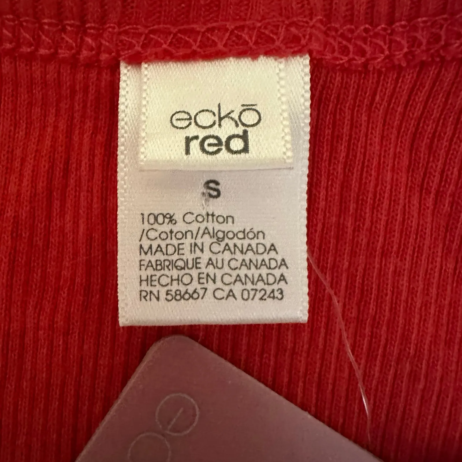 Ecko Red Y2K Ribbed Beater Sequence Tank Top Size Small Red Cotton - Image 4