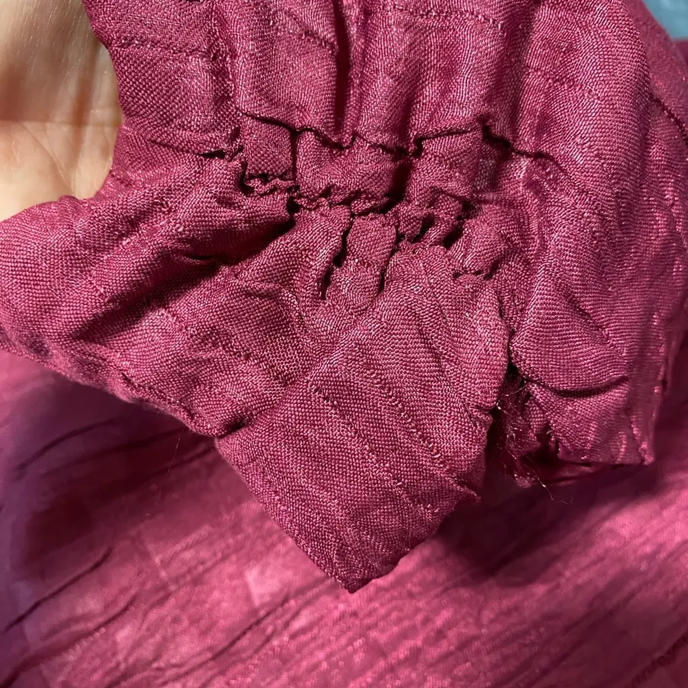 Lavender and Honey Crushed ruffled 3/4 sleeve lined jacket Size L - Image 4