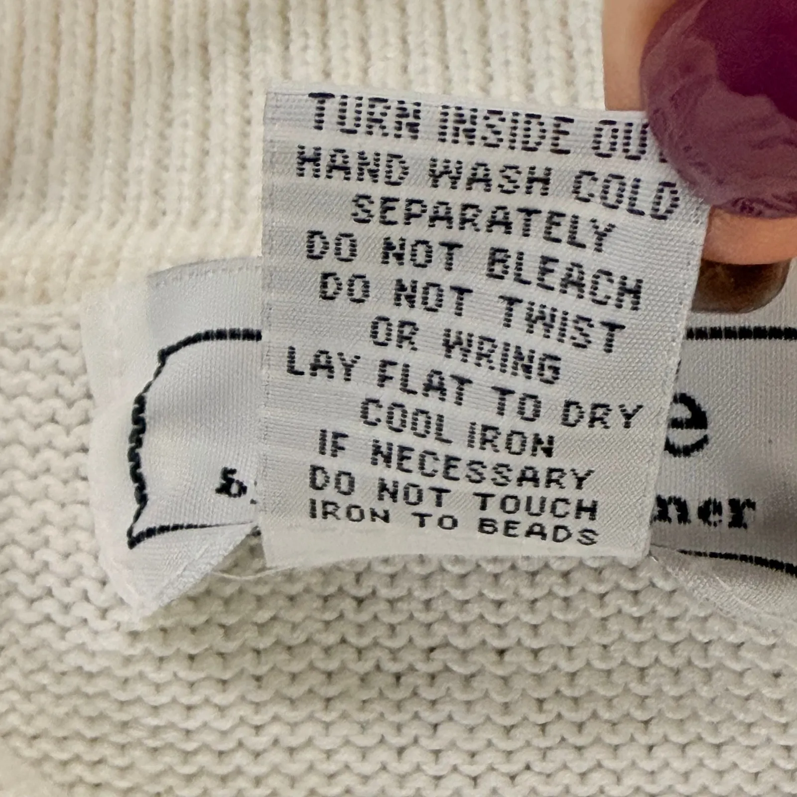 Vintage Y2K Alfred Dunner Sweater XL Cream Embroidered Cottage Bloomcore Granny Blue - Image 11