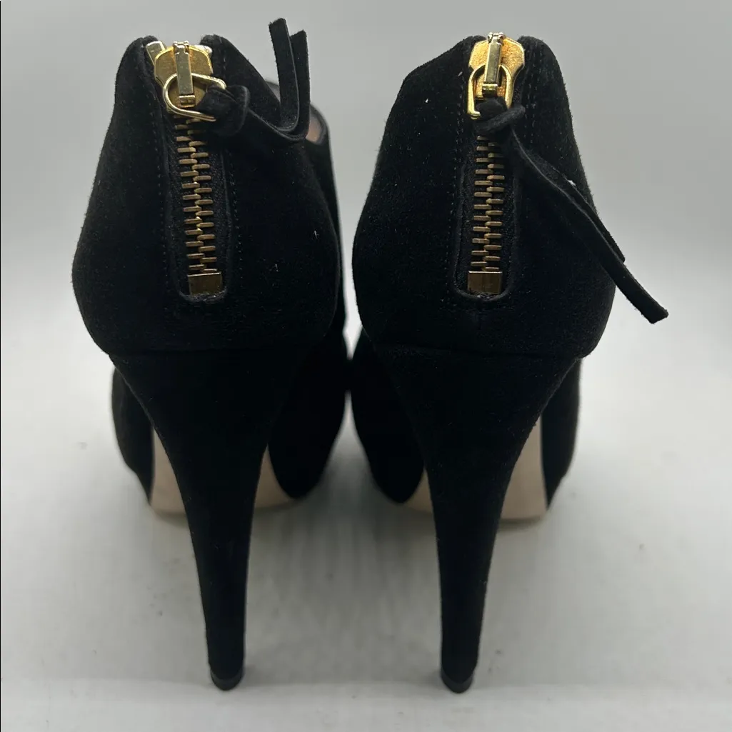 Miu Miu Sexy Black Suede Stiletto Heel Ankle Boots Shoes **Size 37.5/US 7.5** 🔥🔥 - Image 6