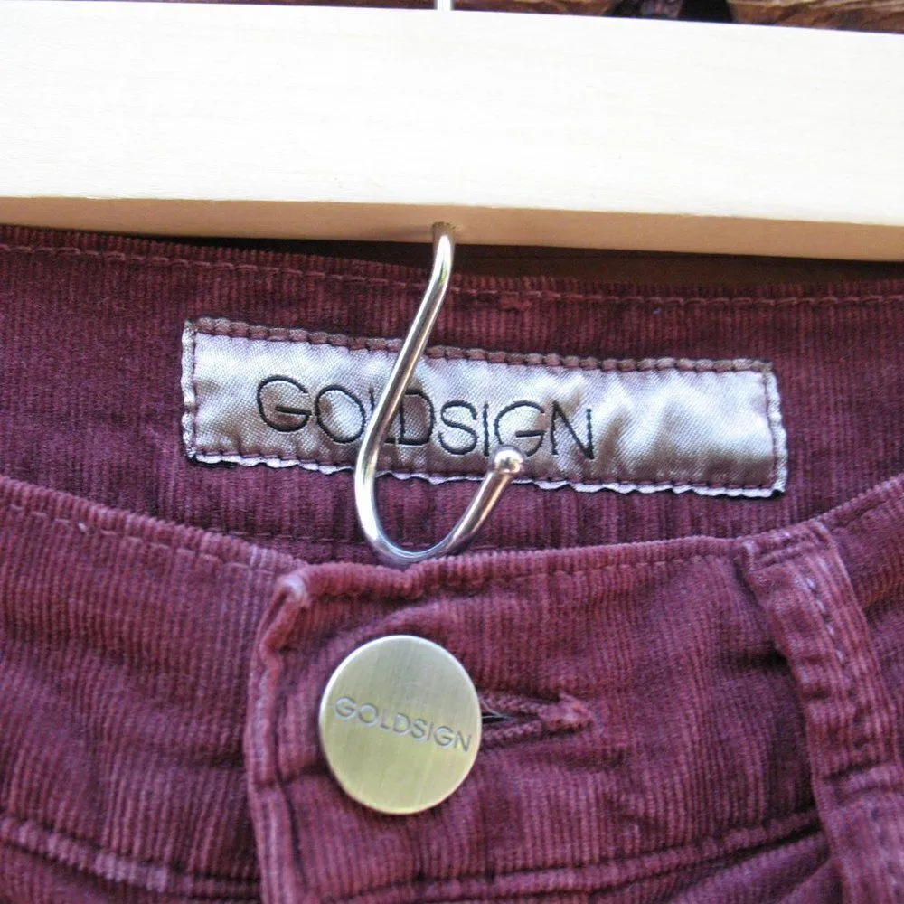 Goldsign Boot Cut Corduroys Pants Jeans Red Size 25 - Image 9